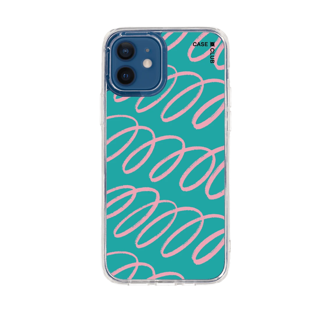 blue & pink curvy pattern